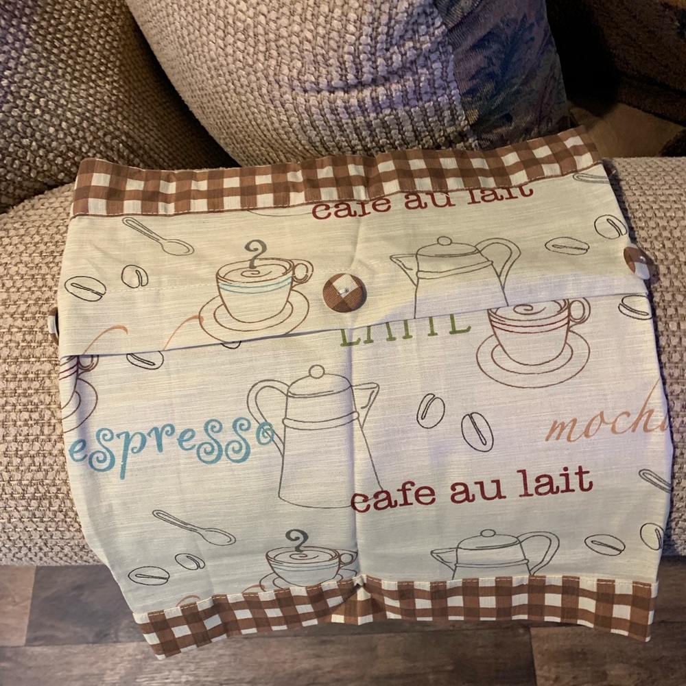 Coffee themed valance 60”x16”